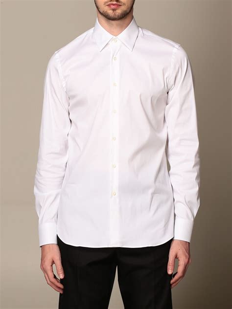 prada shirt mens sale|prada men's dress shirt white.